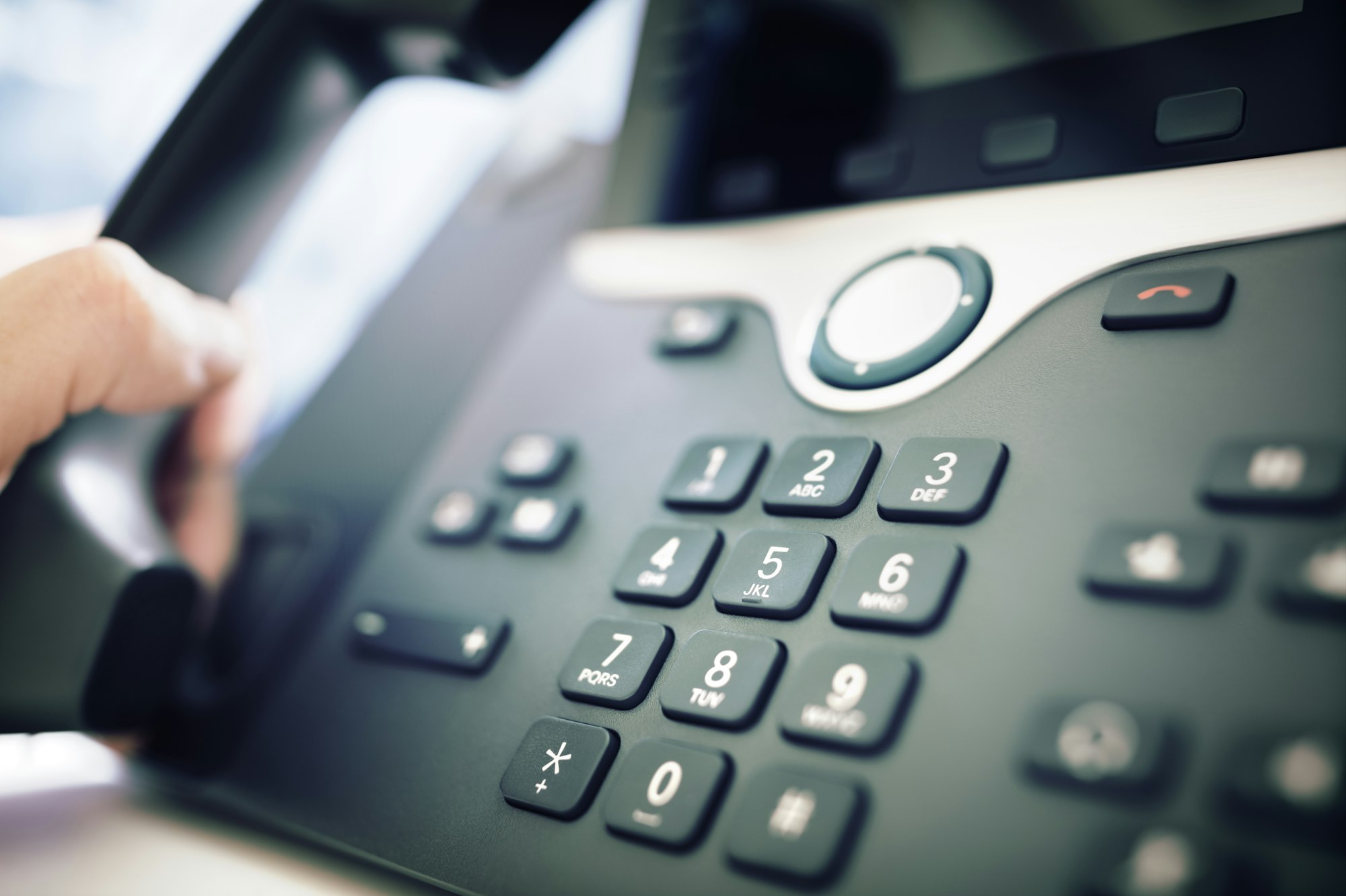 Dialing a telephone in the office